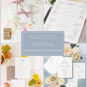 Digital Printing Services for Wedding Invitation Templates - Printing Services Only | Send me your printable file! image 1
