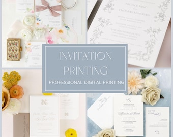 Digital Printing Services for Wedding Invitation Templates - Printing Services Only | Send me your printable file!