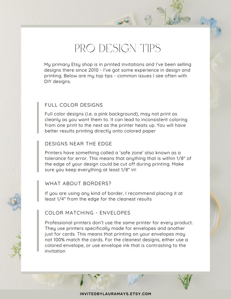 Digital Printing Services for Wedding Invitation Templates - Printing Services Only | Send me your printable file! image 3