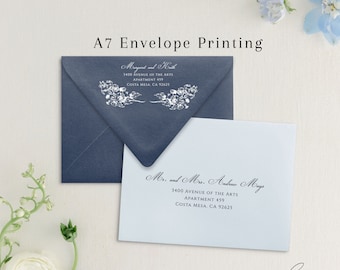 A7 Envelope Printing Services for Wedding Invitation Templates - Printing Services Only | Send me your printable file!