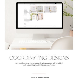 May include: A computer screen displaying a website with a variety of wedding stationery designs. The designs feature a floral wreath motif and are available for purchase. The text on the screen reads "Search results for "Items" and "Most Recent".