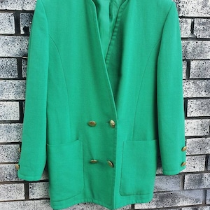 Chic Vintage Jacques Vert Green Summer Coat Size UK 10-12