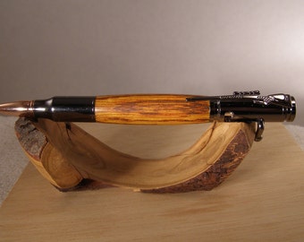 30 Calibre Bolt Action Kugelschreiber im White Oak Whiskey Barrel