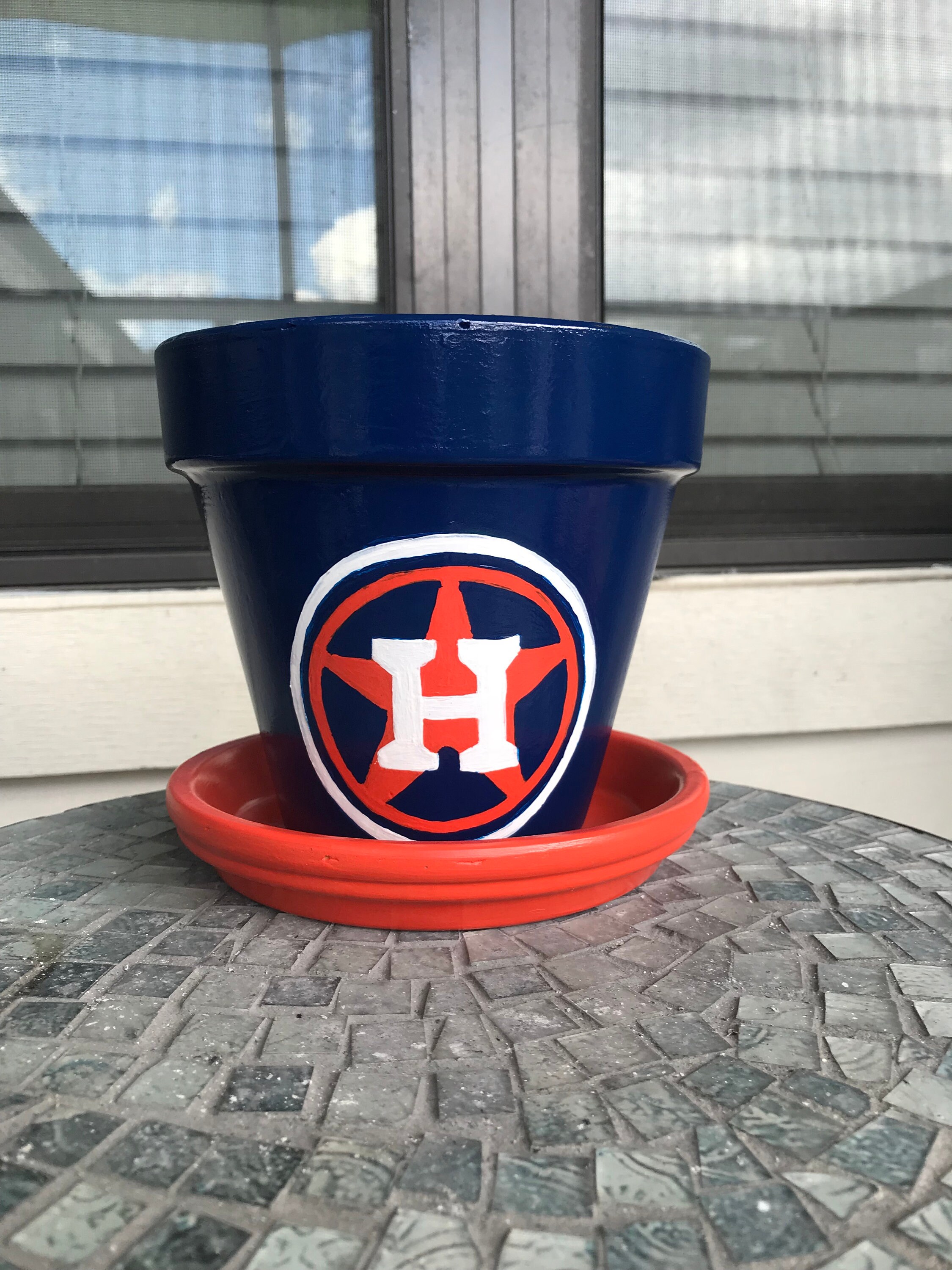 Houston Astros Flower Pot Etsy