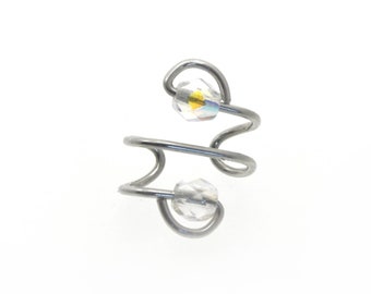 Ear Cuff - Transparent beads