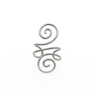 Ear Cuff - Silver spirals