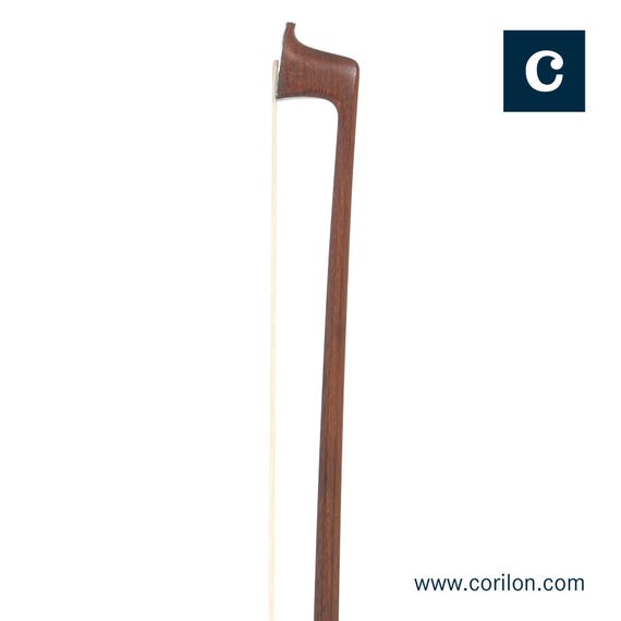 German Violin Bow by Conrad Götz, Richly Decorated With Silver