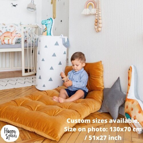 Play Mat Futon French Futon Kids Floor Sofa Velvet Cushion Etsy