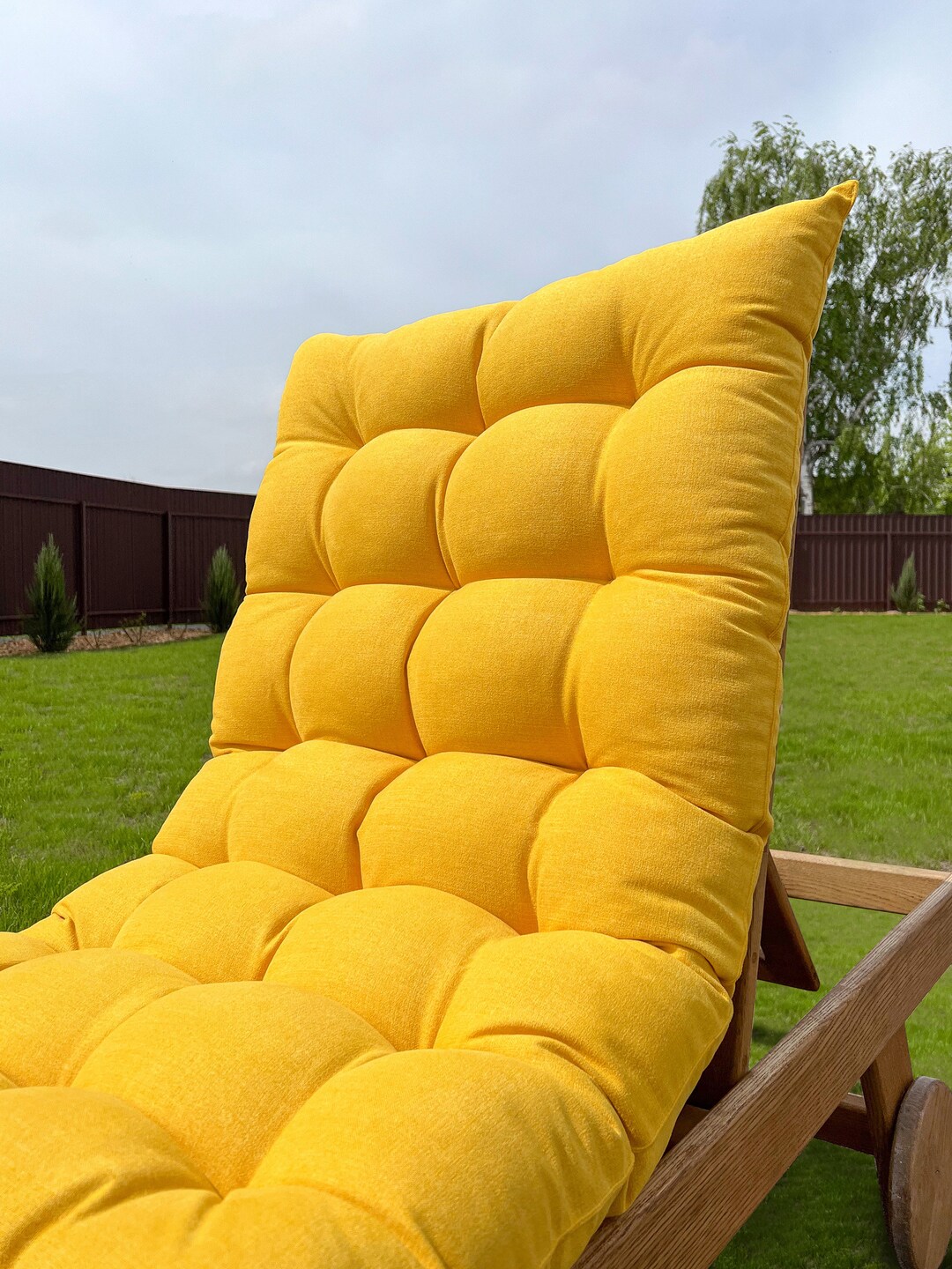 Large Outdoor Sofa Cushion Patio Lounger Waterproof Custom Etsy