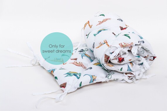 dinosaur cot bumper