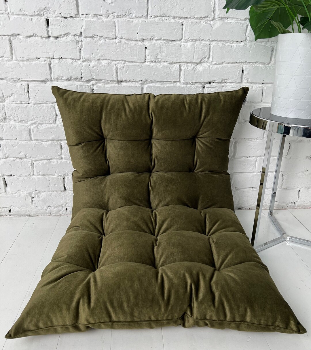 Velvet Floor Pillow Reading Nook Custom Bench Cushion Etsy