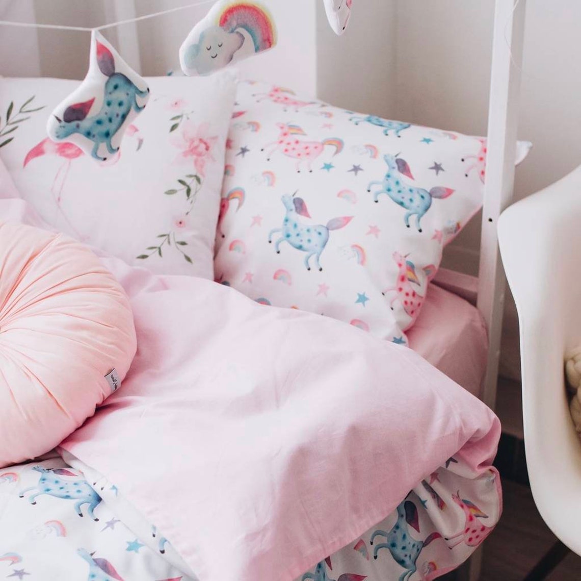 Unicorn baby bedding crib bedding set girl duvet cover kids Etsy