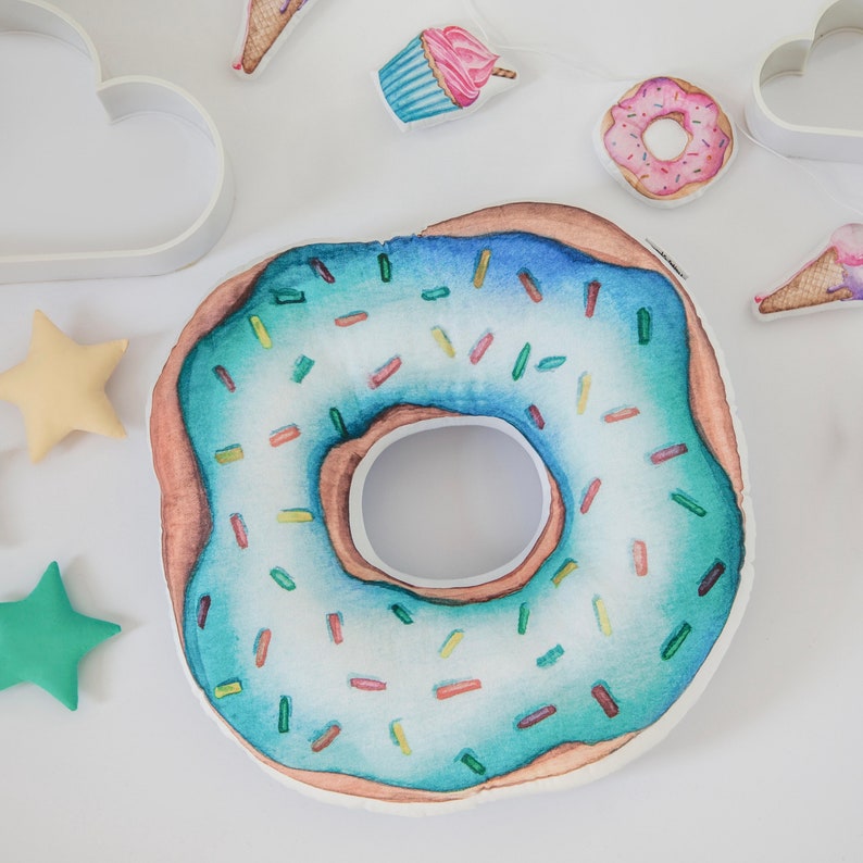Donut baby bedding toy pillow Sweets throw pillow doughnut Etsy