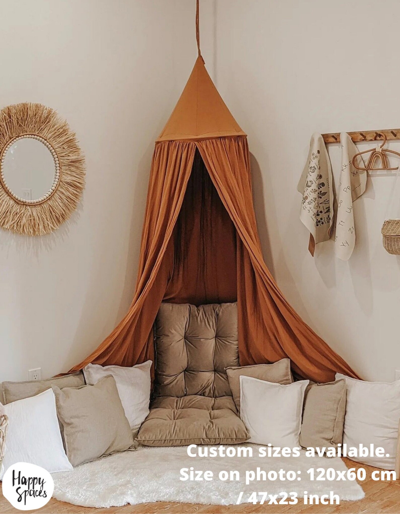 Floor Cushion for Reading Nook Floor Pillow French Mustard Etsy