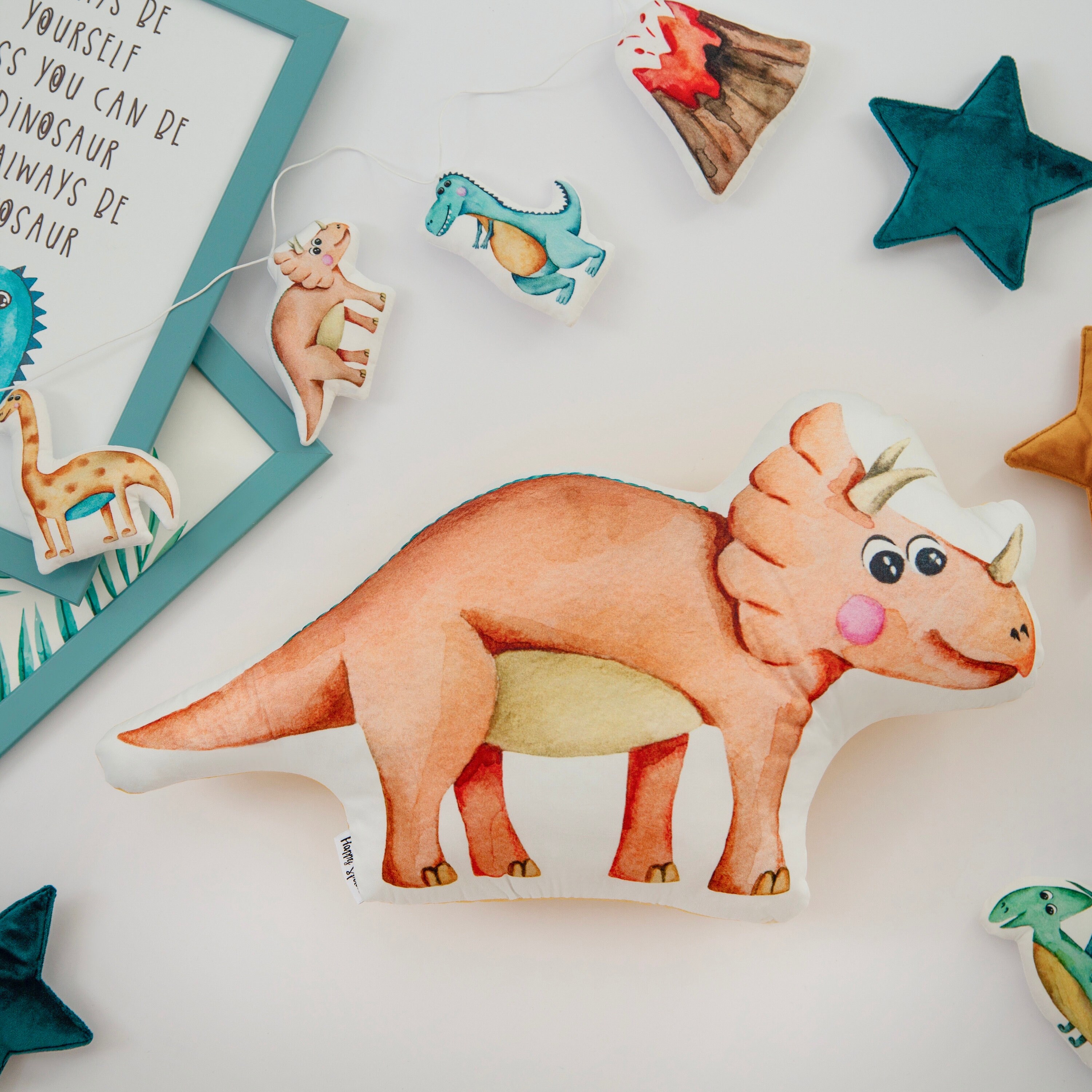 Dinosaur throw pillows set Nursery or toddler room decor Etsy