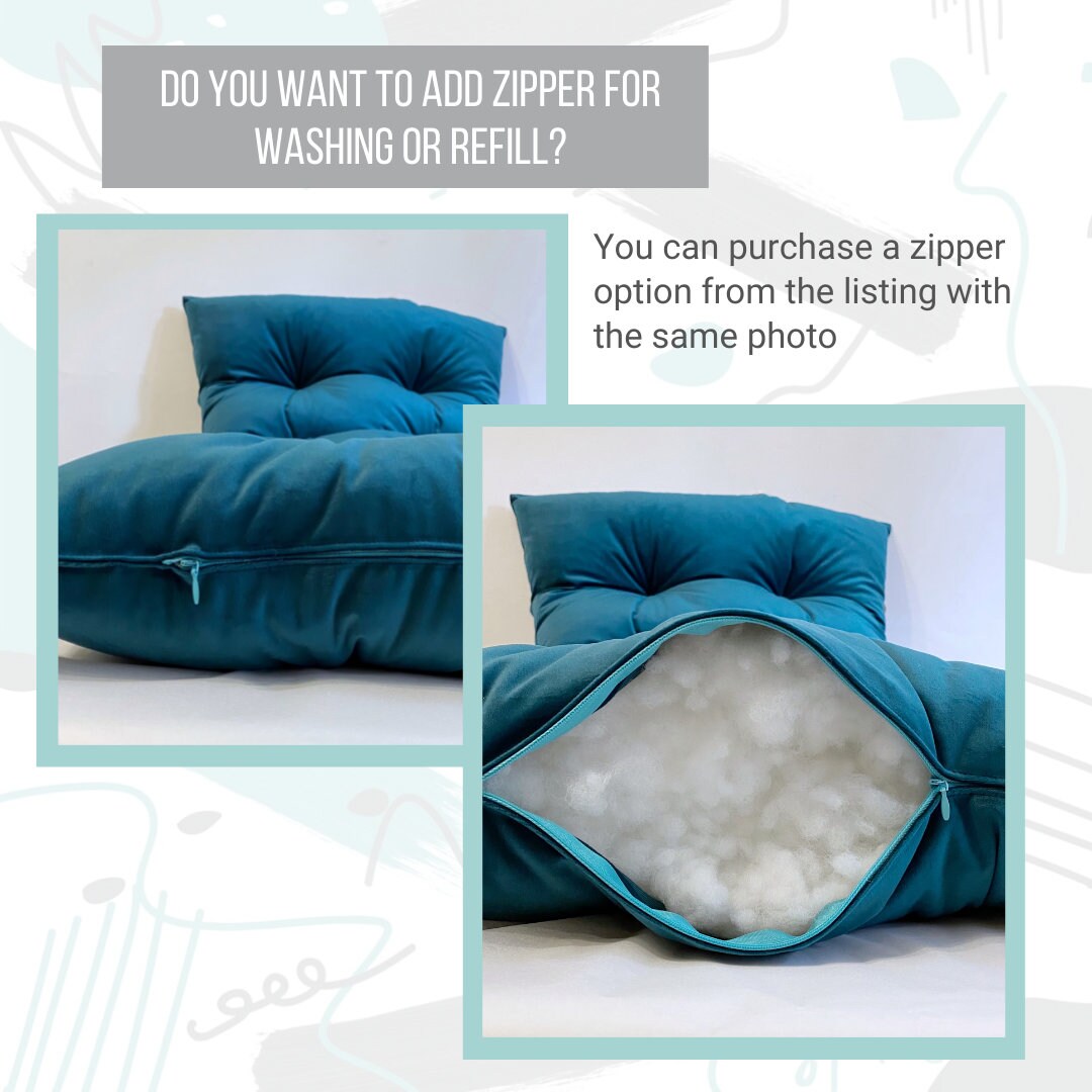 Custom Size French Mattress Sofa Cushion Velvet Padded Mat Etsy UK