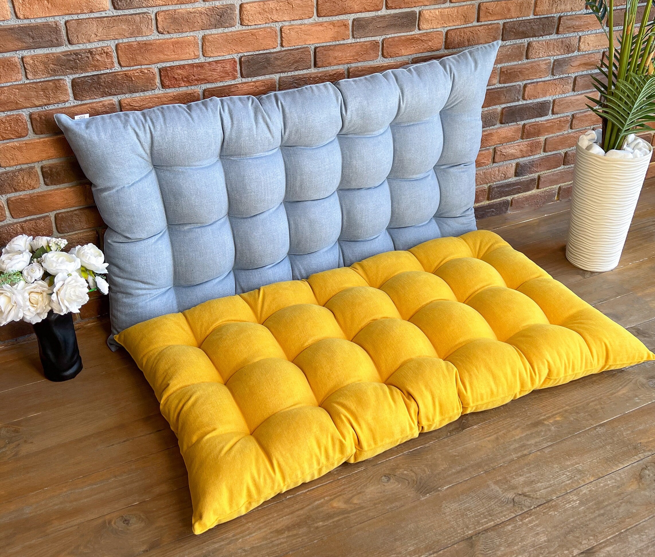 Floor Pillow, Japanese Futon Cushion, Reading Nook Cushion, Bench Custom  Cushion, Custom Tufted Cushions, Sofa Cushion Cover. 