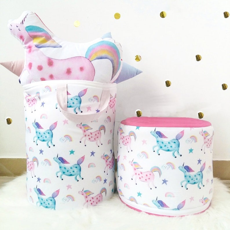 unicorn toy storage unit
