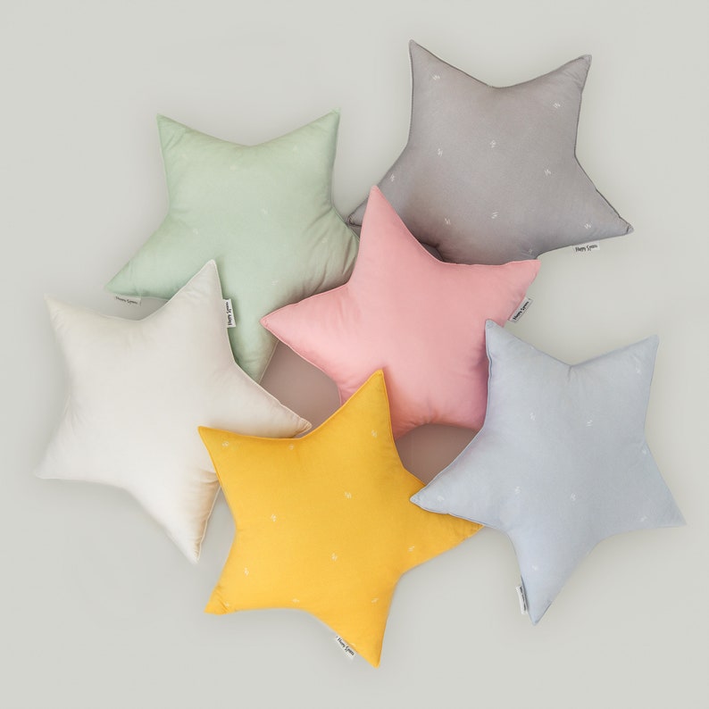 Star pillow Star Cushion Nursery décor Star Shaped Pillow Etsy