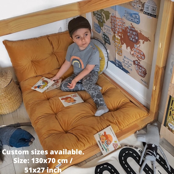Custom Size French Mat, Large French Cushion, Velvet Padded Mat, Sofa  Cushion, Floor Cushion, Window Seat, Japanese Futon Cushion 