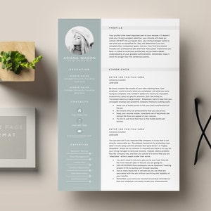 3 Page Resume Template Cover Letter and References Template for MS Word ...