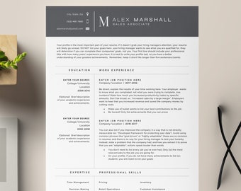 4 Page Resume Template Cover Letter and References Template for MS Word ...