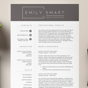 4 page Resume Template Cover Letter and References Template for MS Word DIY Printable Modern Resume | Resume Guide Writing Tips | Mac CV