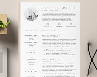 4 page Resume Template Cover Letter and References Template for MS Word Mac Printable | Modern Resume | Mac Resume Mac Template Mac CV
