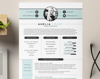 3 page Resume Template Cover Letter and References Template for MS Word | DIY Printable | Modern Resume | Professional and Creative Design