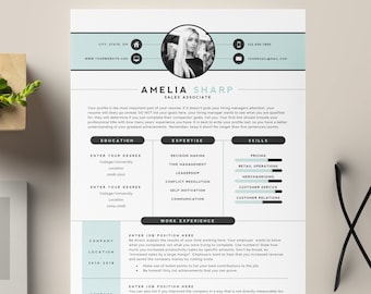 3 page Resume Template Cover Letter and References Template for MS Word | DIY Printable | Modern Resume | Professional and Creative Design
