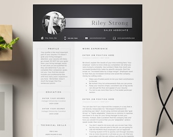 1 2 3 page Resume Template Cover Letter and References Template for MS Word DIY Printable | Modern Resume | Professional and Creative Design