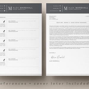 4 Page Resume Template Cover Letter and References Template for MS Word ...