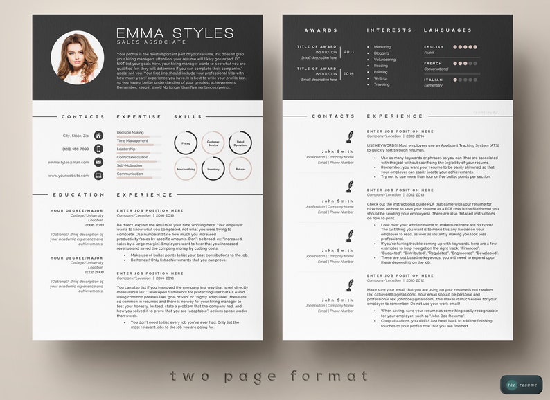 1 2 3 Page Resume Template Cover Letter and References Template for MS ...