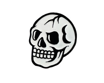 Skull - White - Enamel Pin