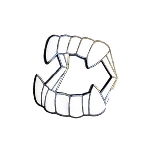Vampire Teeth - White - Enamel Pin