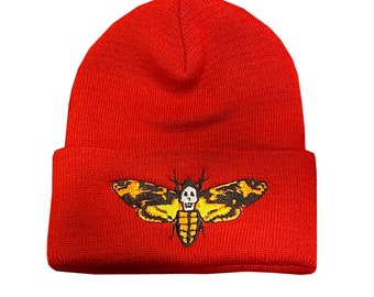 Death Moth Red Beanie