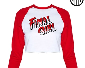 Camp Final Girl - Women's Raglan Crop Top