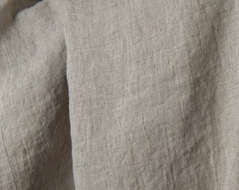 Pure Linen Fabric, Natural Not Dyed linen, Medium Weight Linen 210 GSM. Prewashed Softened Linen Fabric by the Meter, Linen For clothes