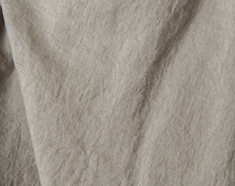 Tessuto di puro lino, lino naturale non tinto, lino più leggero 170 GSM. Tessuto di lino ammorbidito prelavato al metro, lino per vestiti
