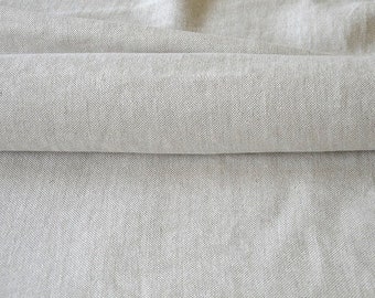 Zuiver linnen stof, natuurlijk niet geverfd linnen, zwaar dik linnen 340 GSM. Voorgewassen verzachte linnen stof per meter, op maat gesneden, bekleding