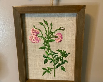 Embroidered wall art