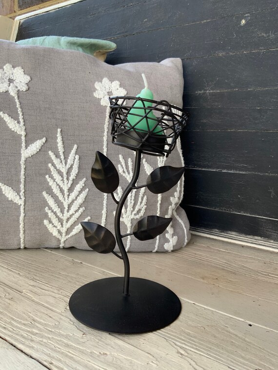 Bird Nest Candle Holder With Bird Candle Etsy