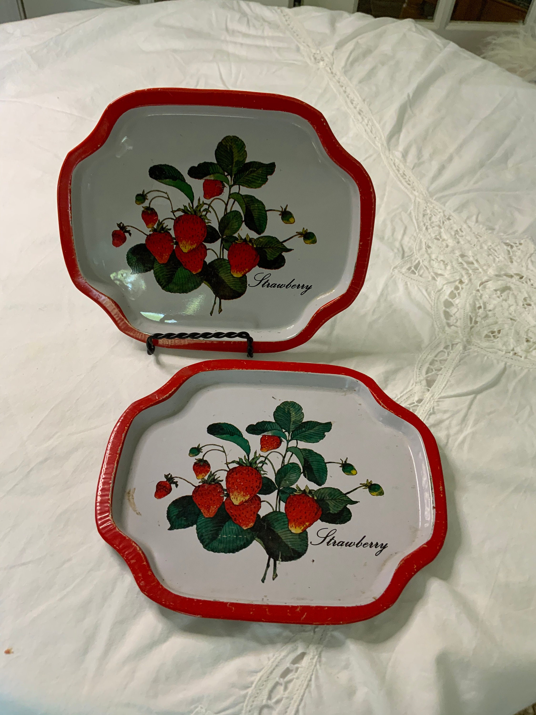 Vintage Tin Trays Etsy