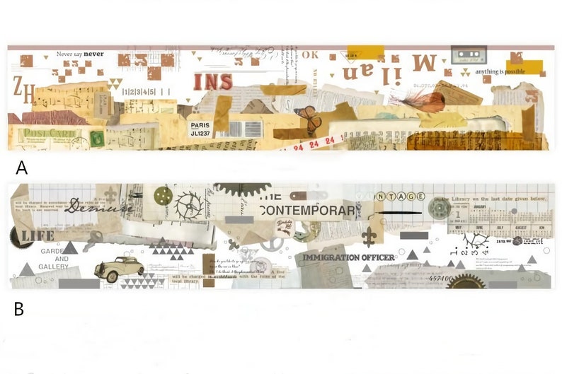 Vintage Style Collage Washi Tape Series Craft Scrapbooking Decoration Journal Planner