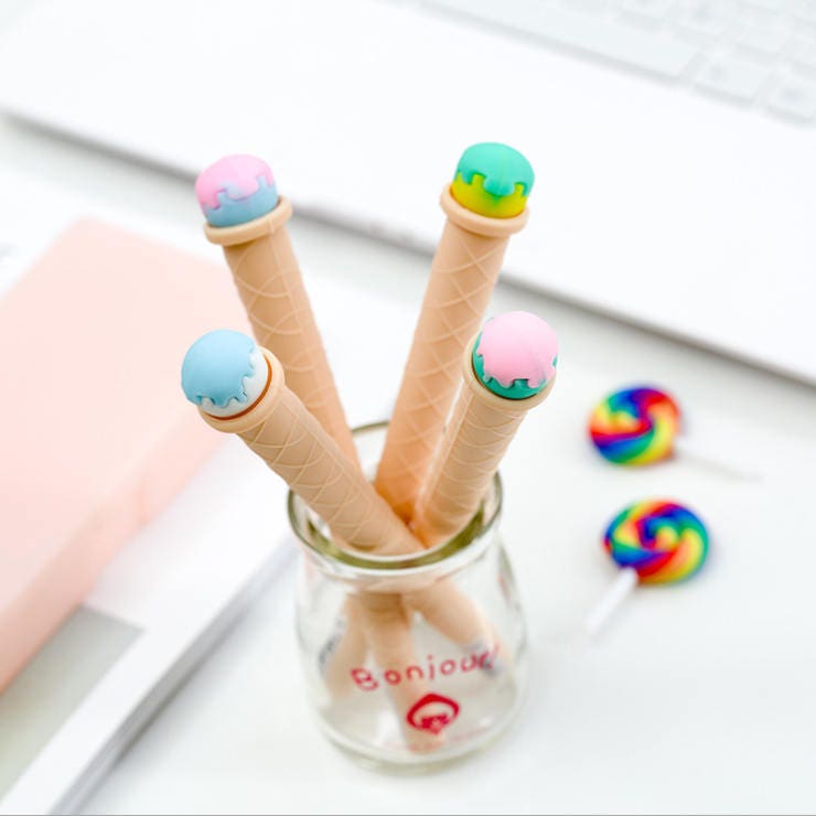 Ice Cream Pens Gel Pen Ink Pen Stationery Etsy