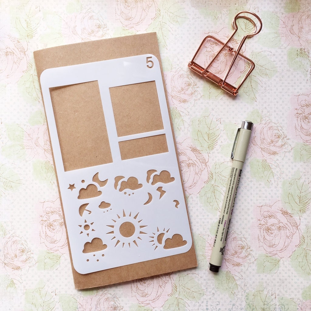 Bullet Journal Stencil 5 Planner Journal Craft Etsy
