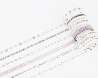 Slim For My Planner Washi Tape Series - Planner, Journal, Craft, Scrapbooking, Decoration