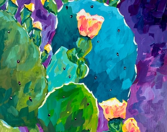 Prickly Pear Cactus 3 Painting Giclée Print