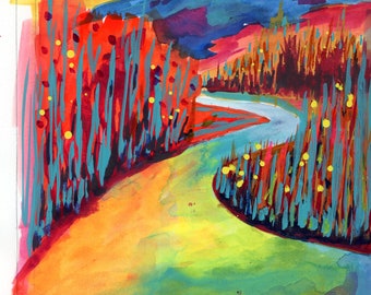 Paseo Del Rio Giclee Print