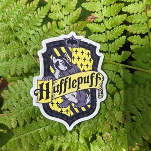 stickers, waterproof, laminated, use anywhere Hufflepuff